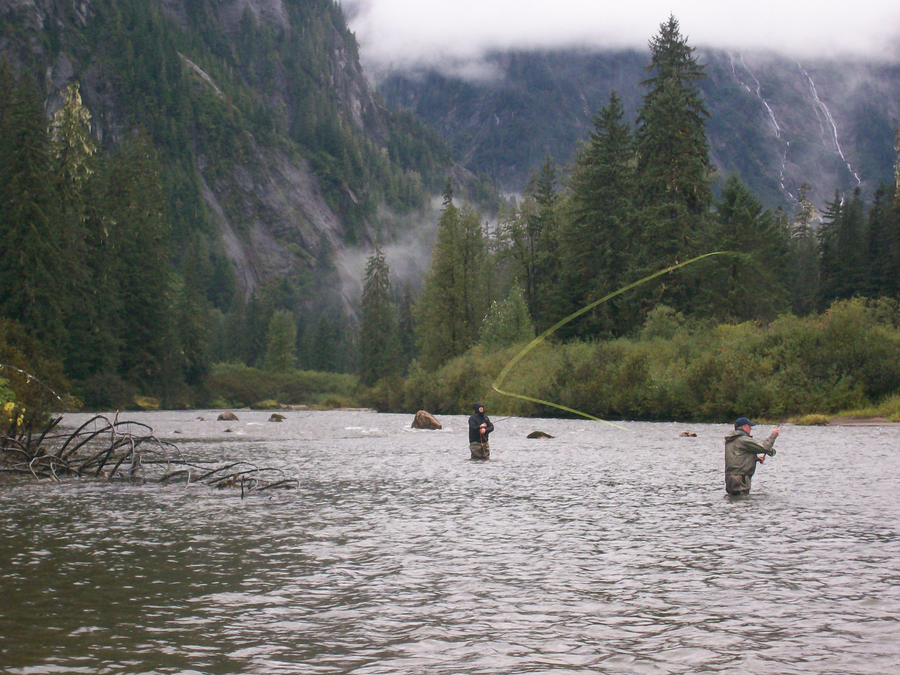 Remote river scenery in the Skeena region of British Columbia